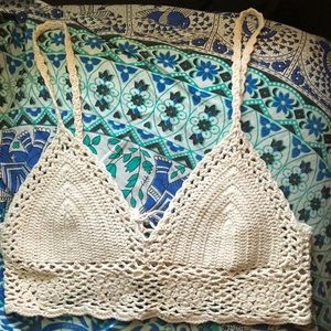 F21 Boho crotchet festival bralette
